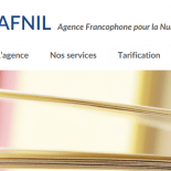 AFNIL logo and website, containing text and a book image